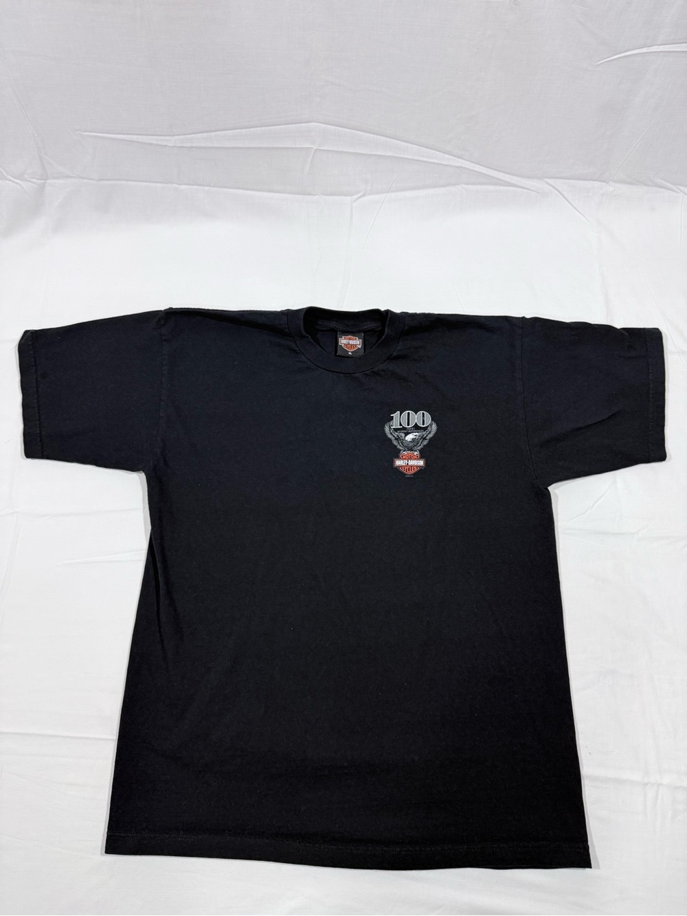 Harley-Davidson Black Short Sleeve 100th Anniversary Tee XL Extra Large